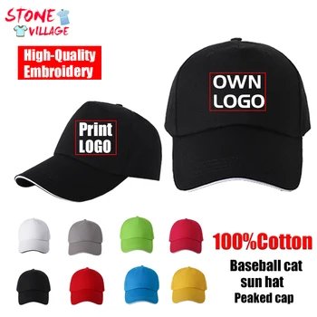 100% Puuvilla, kvaliteetne Custom Logo Golf Müts Baseball Cap Tikandid Print Tekst/Pilt Disainer Koo Silma Unisex Hip-Hop Kork