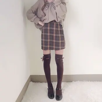 Talvine Naiste sexy Üle Põlve Sokid Magus Vibu Sidemega Reie Kõrge Parempidises Jaapani Lolita Stiilis Lindi Õpilane Pikad Sokid