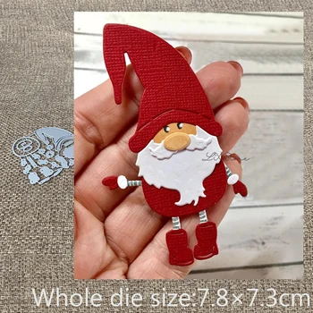 Uus Disain Käsitöö Metalli Lõikamine Die Die lõikab Gnome Santa Claus teenetemärgi külalisteraamatusse Album Paber-Kaardi Käsitöö Reljeef die jaotustükid