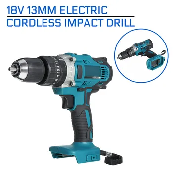 13mm 18V Elektrilised Cordless Impact Drill 3 1 2-Kiirust, Laetav Elektriline Kruvikeeraja, Trelli Li-Ion Aku Makita Aku