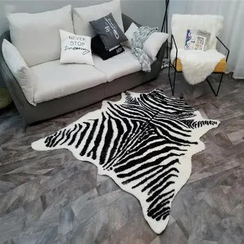 Shaggy elutuba, Magamistuba Ala Vaibad Tiger Zebra Lapsed Toas on Põrandal Vaip Kunstlik Karusnahk Öö Pehme Matt Vannituba
