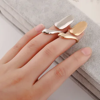 Metallist sõrme otsa Küünte ringi Nail Art Teenetemärgi naiste lihtne, minimalistlik mood