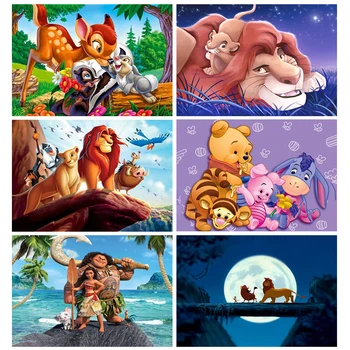 Diamond Tikandid Maalid Disney Täis Ruut/Ring Diy Lion King Cross Stitch Kit 5D Mosaiik Liivakarva Bambi Kodu Kaunistamiseks Uus