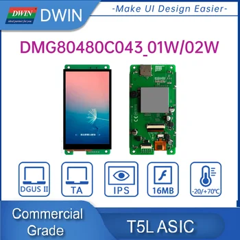 DWIN 4.3 Tolline 480*800 Ekraan Ühendada Ardruino Smart UART TFT LCD Monitorid IPS Ekraani Asendamine Nextion jaoks Arduino STM32
