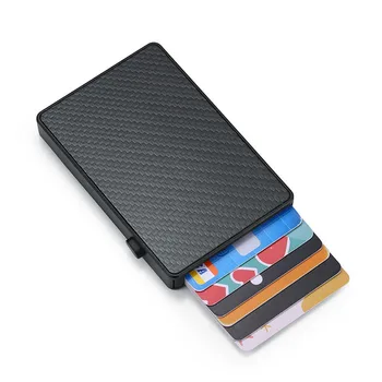 Meeste Rahakott Õhuke RFID Blokeerimine Pop-up Rahakott Nuppu Anti-theft Card Hoidja Juhul Alumiiniumist Ühtse Valdaja Kasti Smart Rahakott