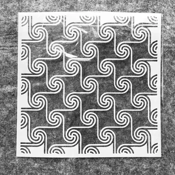 20*20cm Geomeetria 3D Laineline DIY Kihilisus Šabloonid Seina Maali Külalisteraamatusse Värvimine Reljeef Album Dekoratiivsed Mall