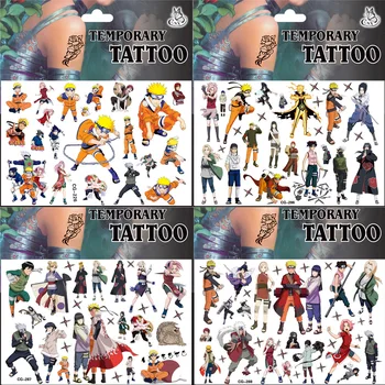 4PC/set Cartoon Naruto Tätoveering Kleebised Lahe Naruto Veekindel Kleebis Pagasi Rula Kitarr Sülearvuti Stikers Kid Mänguasi