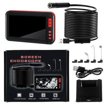 F200 HD1080P 8MM Objektiiv Ekraani kontrolli endoscope kaamera veekindel borescope 4.3 tolline HD IPS TFT Ekraan, kaamera, Auto Monitor