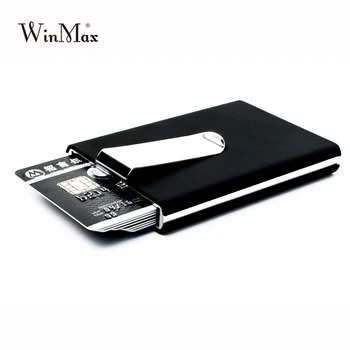 Winmax Brändi Must Kvaliteedi Krediitkaardi Omanik Veekindel Raha Raha Tasku Box Alumiinium Äri Mehed ID-Kaardi Omanik Kingitused Rahakott