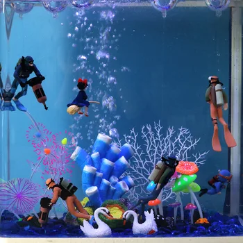 Vaik Akvaariumi Dekoratsioonid, Kaunistused Simulatsiooni Sukelduja Tegevus Joonis Kala Tank Haljastus Fishtank Taim Live Ujuv