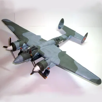 Tu-2 Pommitaja õhusõiduki Paber Mudel DIY Käsitöö Uhke Mänguasi Garaaž Kit-Paber Käsitöö-Dekoratsioon