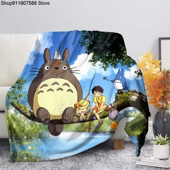 Anime Totoro 3D Tekk Voodit Trükitud Koomiks Anime Lapp Tekk Diivan Home Decor Pool Õpilane Moe Viska Tekk