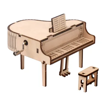 Piano Music Box 3D Puidust Puzzle Täiskasvanutele Mehaaniline Suite Teaduse Ja Hariduse Ehitada Diy Koguda Mudel Sünnipäeva kingitus