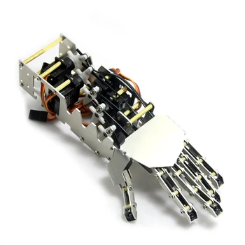 5DOF Humanoid Viit Sõrme Metallist Manipulaatori Käe Vasak-Või Parempoolne, mille GS9018 Servos jaoks Robot DIY