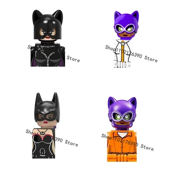 Superkangelane Catwoman Catgirl Hoone Plokid, Tellised, ABS Mänguasjad, Lapsed Tegevus Arvandmed Jõulud Kingitus