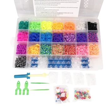 240-5600pcs+ Värvikas Loom Ansamblid Komplekt Candy Värvi Käevõru Tegemise Kit DIY kummipaelaga Kootud Käevõru Komplekt Tüdrukute Käsitöö Mänguasjad, Kingitused