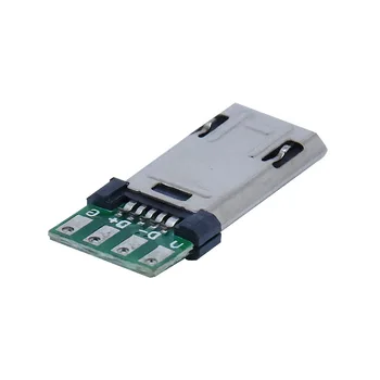 5tk UUTE Mikro-Isane Pistik PCB Jootma Plaat kahepoolne 5P Usb-Pistik+ Type-C-USB-Liides 4Pin