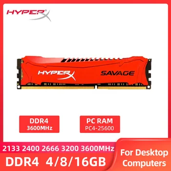 HyperX SAVAGE Memoria RAM DDR4 4GB 8GB 16GB 3200MHz 2400 2133 2666 Desktop Memory DIMM 1.2 V 288Pins PC4-25600 21300 19200 Mälu