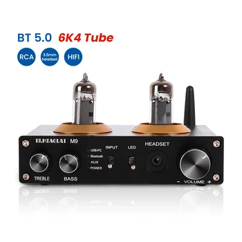 PJ.MIAOLAI HIFI M9 BT 5.0 Audio 6K4 Tube Pre-Amplifier RCA-USB-PC AUX Treble Ja Bass Korrigeerimine kodukino Süsteemi DIY
