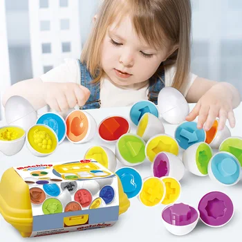 6tk Sobitamine Smart Muna Puzzle Mänguasi Arengu Harivaid Mänge Sorters Mänguasjad Montessori BabyToys Lapsed Lapsed 2 3 4 Aastat