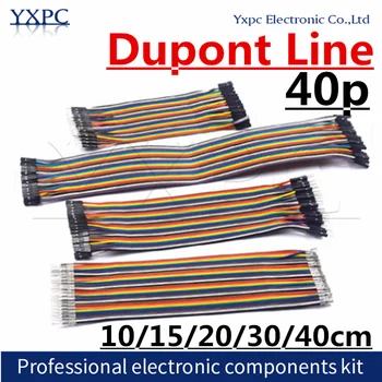 Dupont Line 10/15/20/30/40CM 40Pin Mees Mees + Mees, et Naine ja Naine Naine Jumper Wire Dupont Kaabel DIY KIT