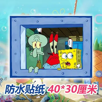 Kawaii Spongebobed Seina Kleebised Cute Cartoon Veekindel isekleepuvad Aken, Wc Kleebised Toa Kaunistamise jaoks Tüdrukud Kingitused
