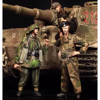 1/35 Vaik mudeli komplekt WW II tank force 3 sõdurid Kokkupanemata Värvimata