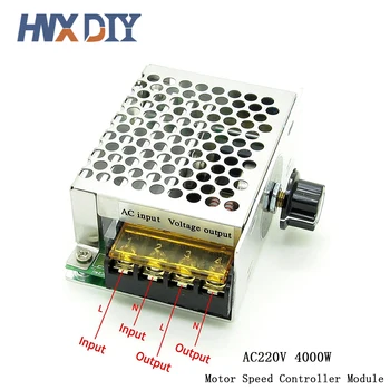 AC 220V 4000W SCR Pinge Regulaator Dimm Himmentimet Mootori Kiiruse Kontroller Termostaat Elektroonilise pingeregulaatori Moodul