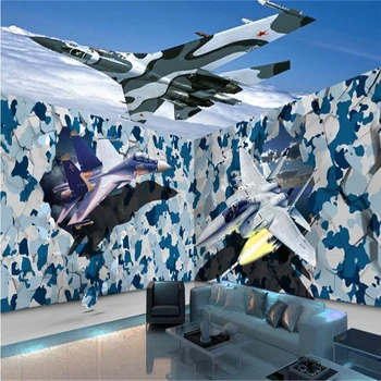 beibehang Sky Fighter Kamuflaaž 3d põrandakate foto 3d tapeet eest magamistuba, elutuba TV seina maali seinast, seinamaal seina-paber