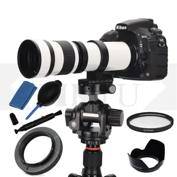 JINTU 420-800mm F/8.3 MF Telefoto suumobjektiiv Kit Nikon D3100 D3000 D3200 D3300 D3400 D5000 D5100 D5200 D5300 D5500 D5600 D80
