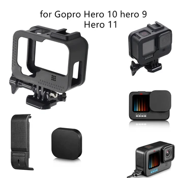 Eest GoPro Hero 10 9 Musta Raami Korral Objektiivi kaitsekork Katta Puuri Aku Küljel Kaas Go Pro Hero 11 Kaamera Tarvikud