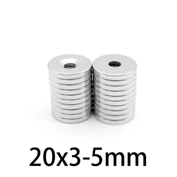 5-50tk 20x3-5mm Ring NdFeB Neodüüm Magnet N35 Super Võimas Väike imanes Permanent Magnet Ketas 20x3mm Kinnitusava 5mm
