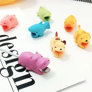 1tk armas loom USB laadija kaabel protector for Iphone, Android USB cartoon anti-breaking kaabel protector mänguasi kingitus