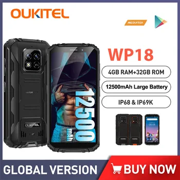 Oukitel WP18 12500mAh Nutitelefoni IP68 & IP69K Karm Mobiiltelefoni 5.93