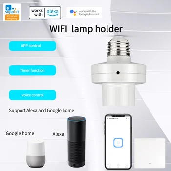 EWeLink WiFi Smart Lamp Adapter lambihoidja E27 Baasi E26 90-250V Traadita hääljuhtimine Koos Alexa Google Kodu