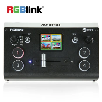 RGBlink Mini Pro Video Switcher 4 Kanalit kaudu saate juhtida HDMI-Jaotuskilbi T-Bar-Live Streaming Saade