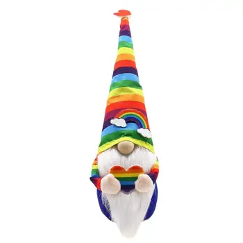 Vikerkaar Gnome Skandinaavia Rudolph Näota Nukk Ornament, Käsitsi valmistatud LGBT-Gay-Pride -, Plüüš-Nukk Kodus Toas Pool Decor