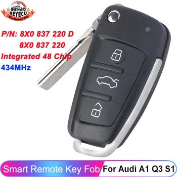 Audi A1 Q3 S1 2010 2011 2012 2013 2014 2015 2016 2017 8X0837220 8X0 837 220 D Integreeritud ID48 Kiip PALU 434MHz Remote Key