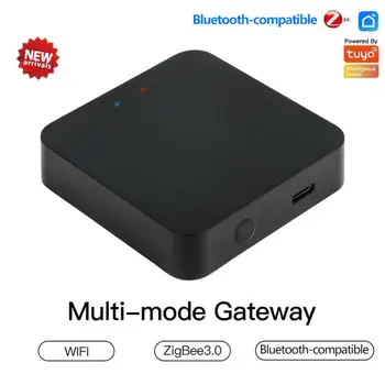 Multi-režiim Smart Gateway ZigBee 3.0 Bluetooth-ühilduva Silma Keskuses Töötavad Tuya Smart App hääljuhtimine kaudu Alexa Google Kodu