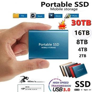 M. 2 SSD 500G 1 TB Flash kõvaketas Väline Tüüp-C kiire USB3.1 2TB 4TB 8TB SSD Ladustamise Portable HD Kõvaketas Sülearvuti PS4
