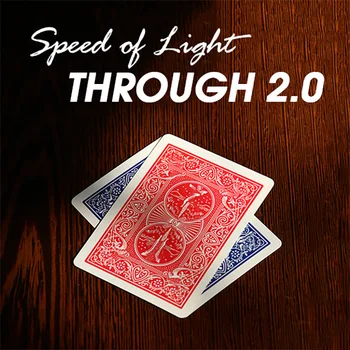 Valguse kiirus Kaudu 2.0 Kaardi Magic Trikke Kaks Kaarti Corss Magia lähedalt Street Illusioonid Mustkunstnik, Mentalism Rekvisiidid Trikkide