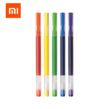 Xiaomi Mijia Super Vastupidav Värviline Kirjutamine Pliiatsi Märk Värvi Mi Pliiats 0,5 mm Geeli pliiats Allkirja Pliiatsid Kooli Büroo Joonis 5 tk