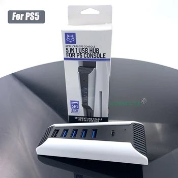 Uus 5 in1 USB-Jaoturi Expander keskus PS5, USB Hub, USB3.0 Splitter Expander Laiendamine kiire Multi Port Adapter PS5
