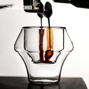 Espresso Tassi Kahekordse Seina Klaas 60ml Maitse Degusteerimine Kruus Hoiab Joogid Õige Temperatuuriga Soojuse-Vastupidavad ja Kõrge boorsilikaatklaasist