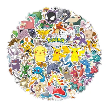 100 Pack Pokemon Kleebised Kawaii Pikachu Rula Bike Kitarr Sülearvuti Lapsed Veekindel Kleebis Mänguasjad