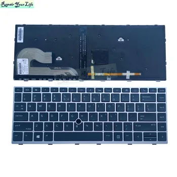 Hispaania/ladina-inglise (US Taustavalgustusega Klaviatuur HP ZBook 14u G5 14u G6 EliteBook 745 840 G5 G5 846G5 L14378/L11307-001 L09813-B31