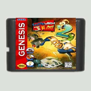 Maa Uss Jim 2 16-Bitine Mäng Kaardi Jaoks Sega Mega Drive & Sega Genesis