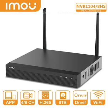 Imou 4/8 Kanalite P2P Võrgu videosalvesti Toetab ONVIF ja RTSP-Protokolli Smart H. 265/Smart H. 264 Traadita Kuhjuvate NVR
