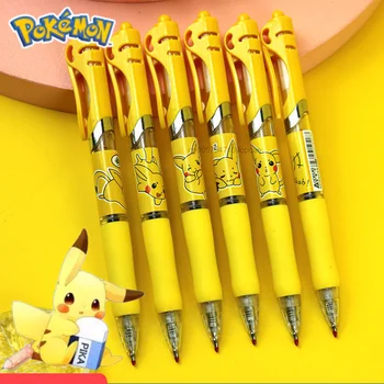6tk/kott Pokemon Pikachu Kawaii 0,5 mm Cartoon Prindi Geeli Pliiats Vajutage Pliiatsi Neutraalne Pen Allkiri Pliiatsi Kooli Kirjalikult Asjade Kingitus