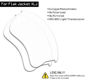 SmartVLT Päikeseprillid Asendamine Läätsed Oakley Flak Jacket XLJ - Eclipse Grey Photochromic